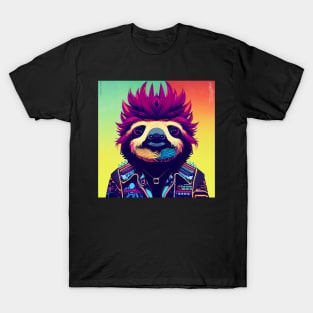 Sloth dressed as a punk rocker T-Shirt